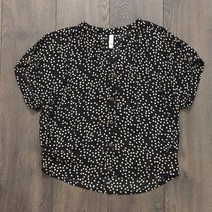 Polka Dot Button-Down Shirt